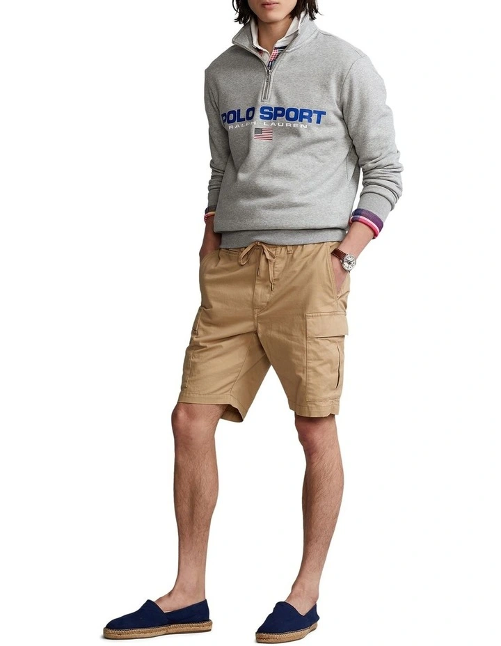 8.5-Inch Stretch Slim Fit Cargo Short in Beige image 3