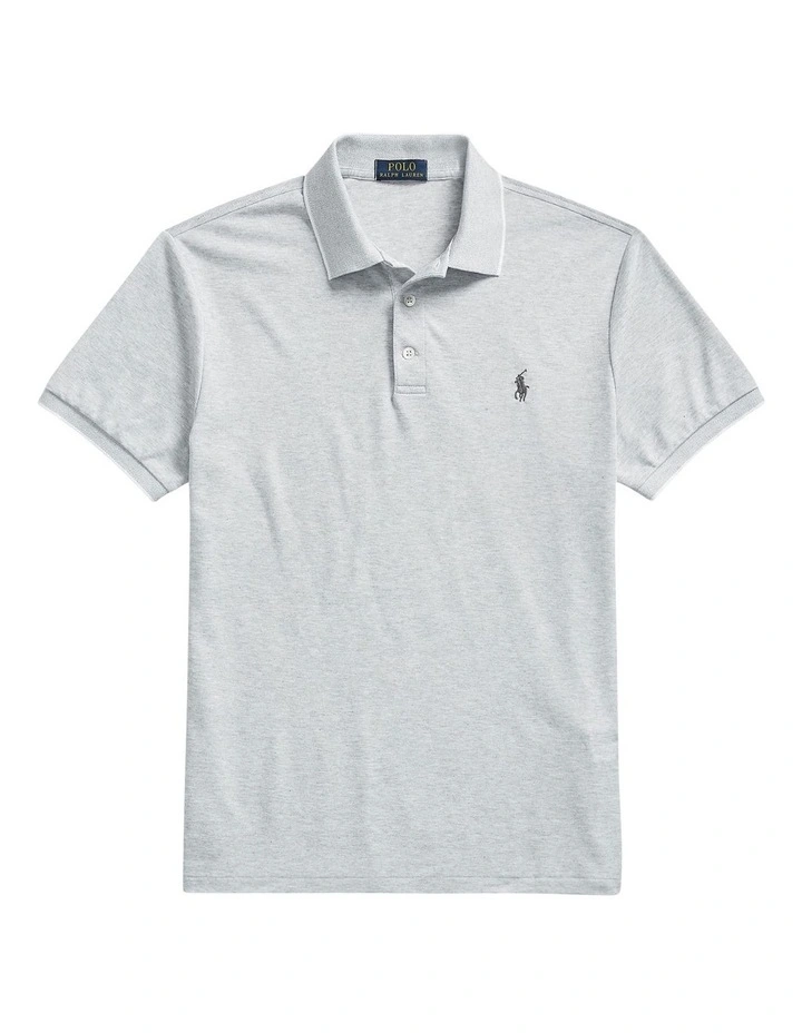 Custom Slim Fit Birdseye Polo Shirt in Grey image 4