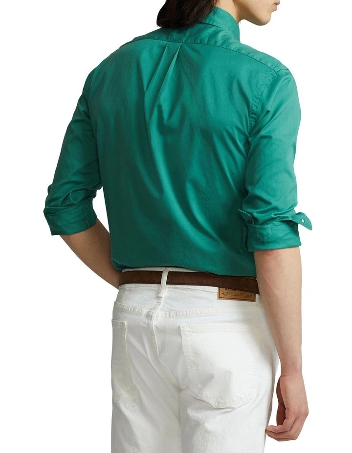 Polo Ralph Lauren Classic Fit Garment-Dyed Twill Shirt in Green MYER
