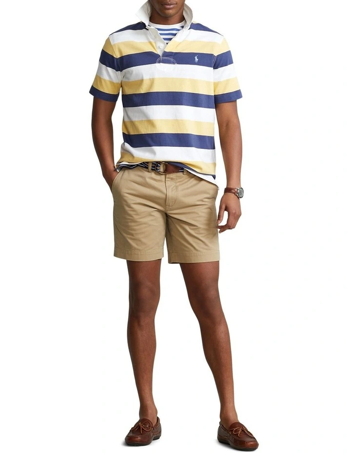 Classic Fit Striped Jersey Rugby Shirt In Multi image 3