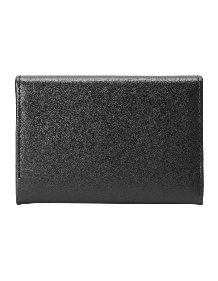 Leather Folded Card Case in Black image 2