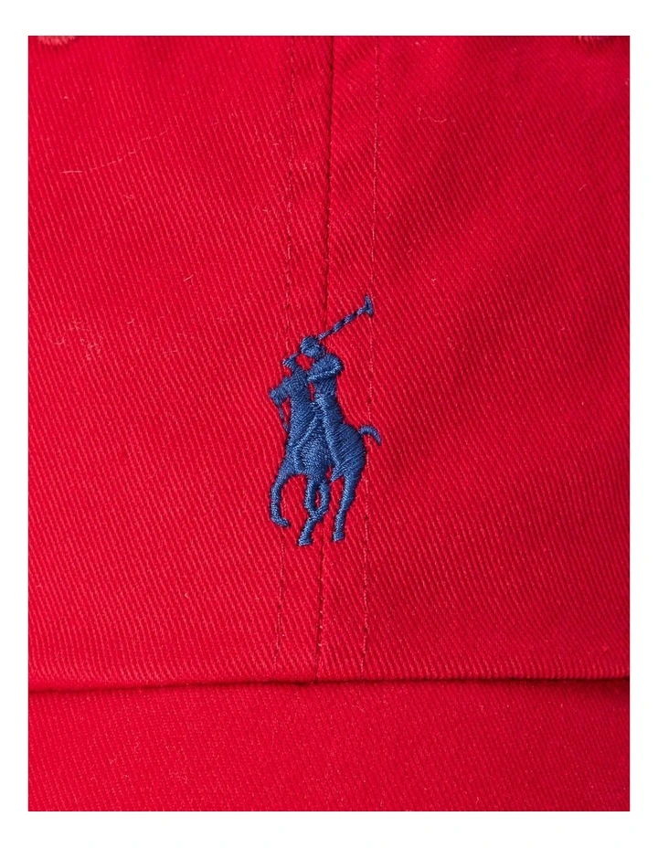 Cotton Chino Ball Cap in Red image 3