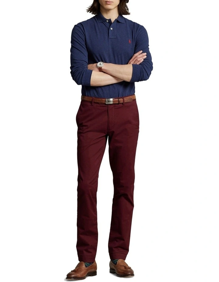 Stretch Slim Fit Chino Pant in Red image 3