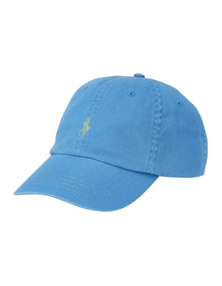 Cotton Chino Ball Cap in Blue image 1