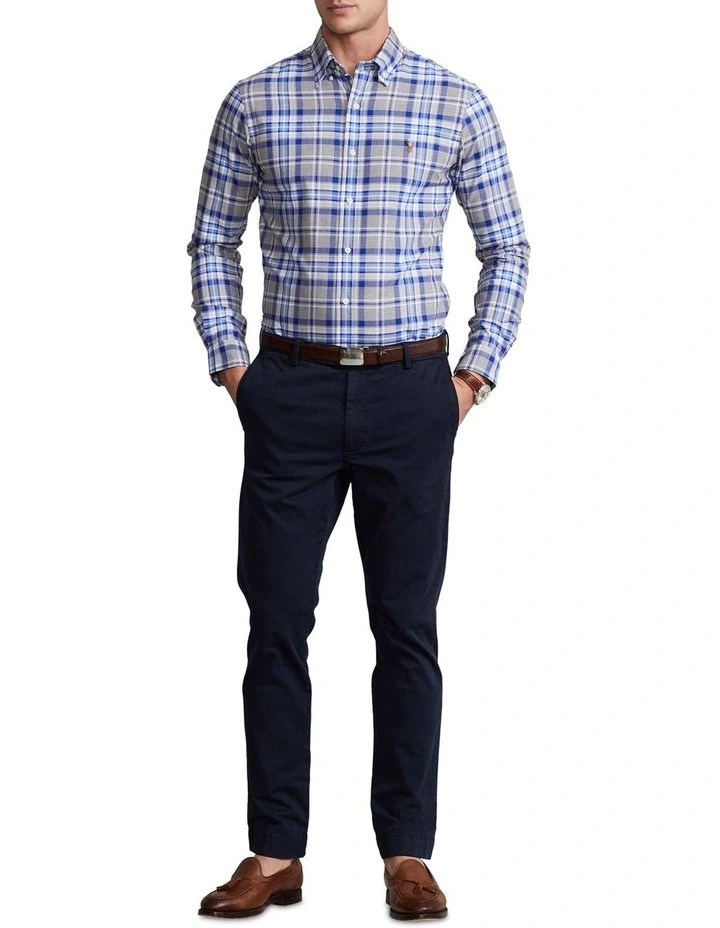 Classic Fit Plaid Oxford Shirt in Multi image 3