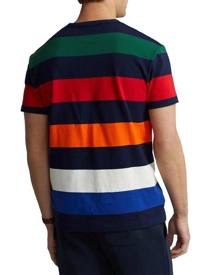 Classic Fit Striped Jersey T-Shirt in Multi image 2