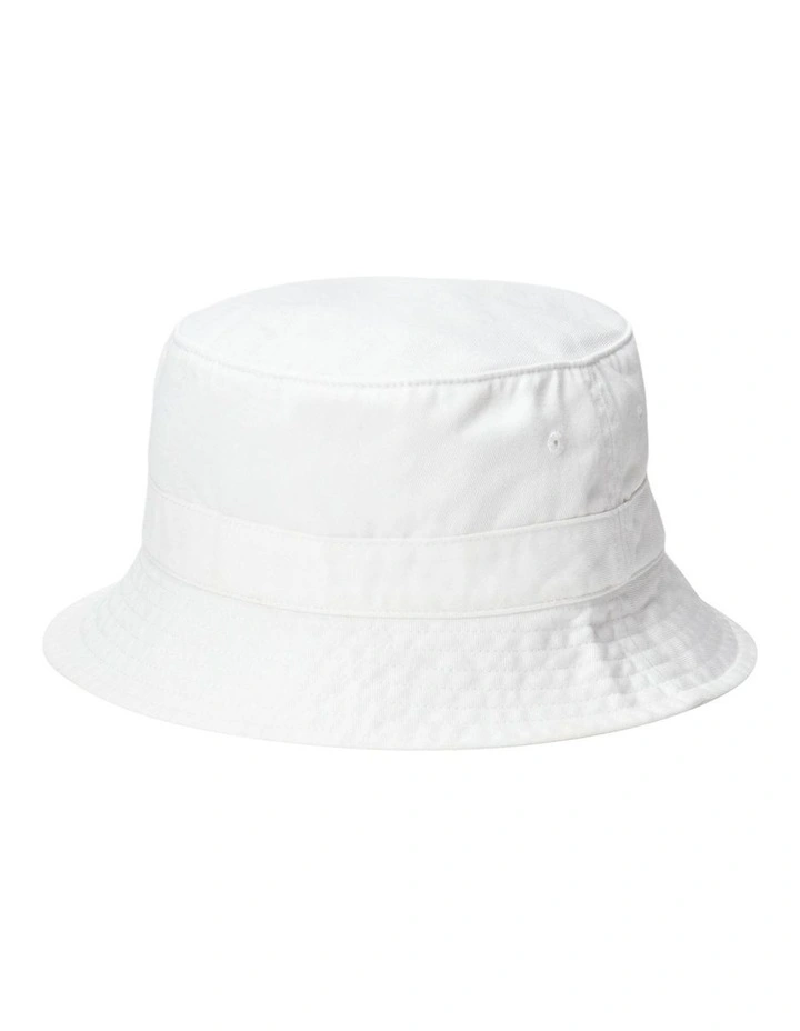 Polo Bear Chino Bucket Hat in White image 2