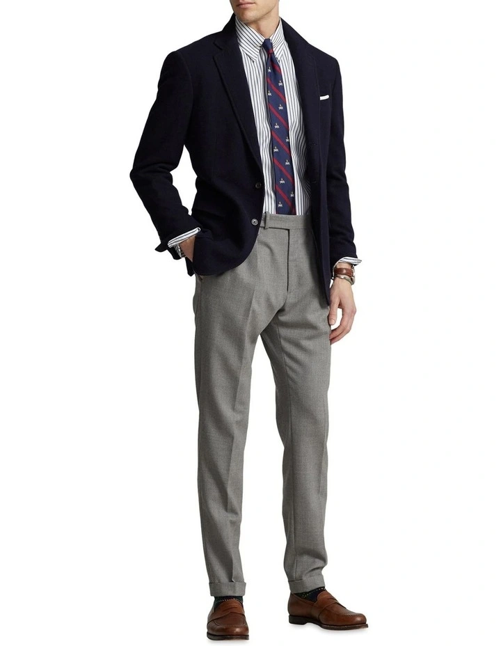 Classic Fit Striped Oxford Shirt in Blue image 3