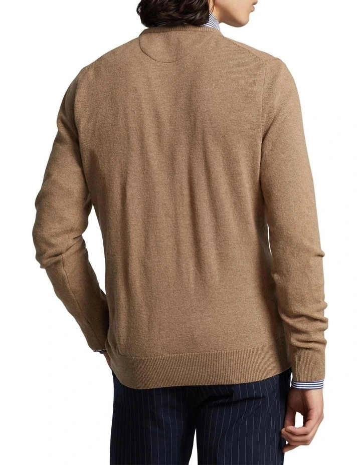 Wool Crewneck Sweater in Brown image 2