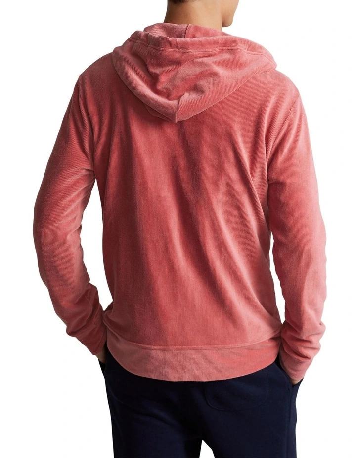 Polo Ralph Lauren Knit Corduroy Full-Zip Hoodie in Red MYER