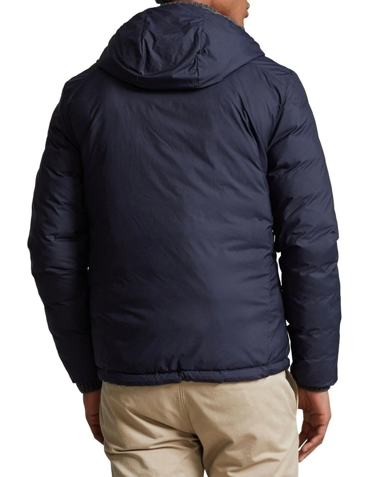 Reversible Water-Repellent Jacket in Blue image 2