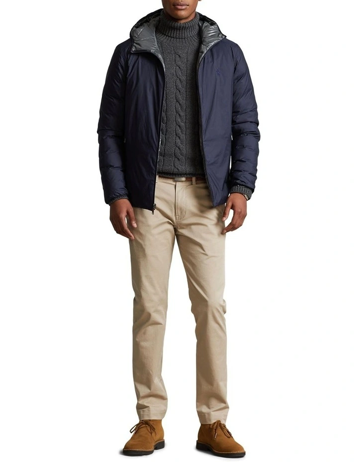 Reversible Water-Repellent Jacket in Blue image 3