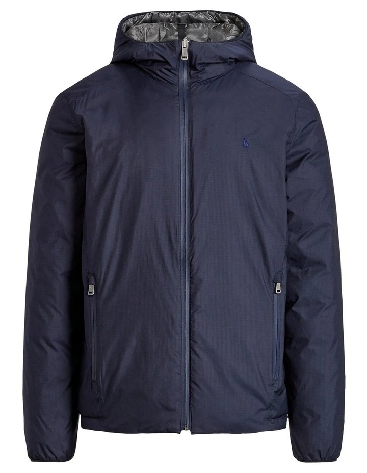 Reversible Water-Repellent Jacket in Blue image 4