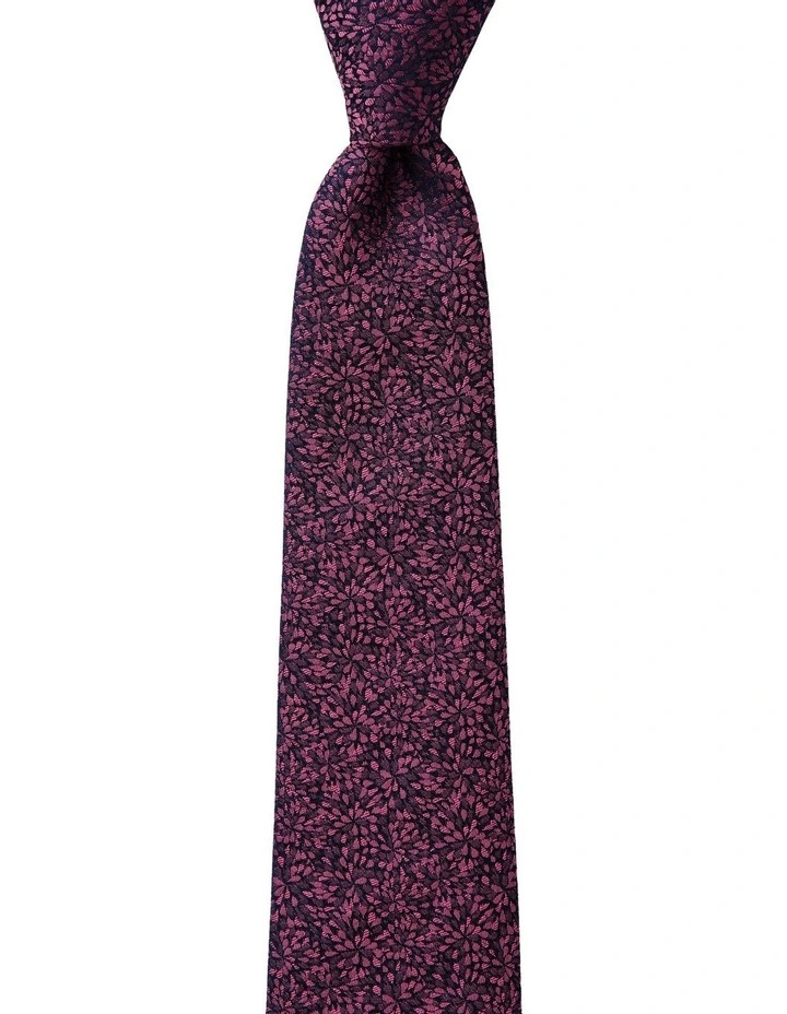 Ice Crystals Silk Tie in Plum image 1