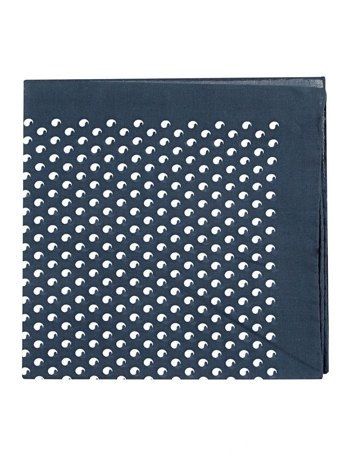 Navy Comma Cotton Pocket Square image 1