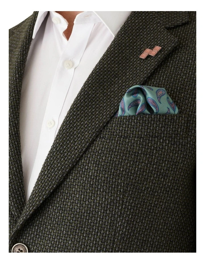 Slim Fit Gallium Olive Woven Sports Jacket Olive image 4
