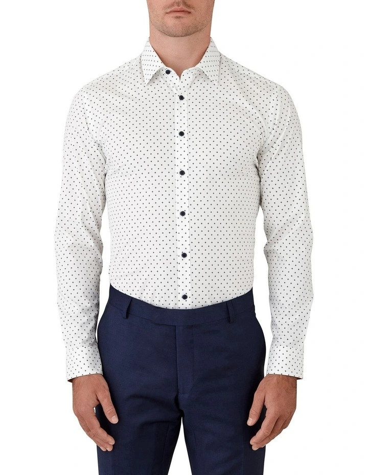 Flame Slim Fit Shirt in White image 1
