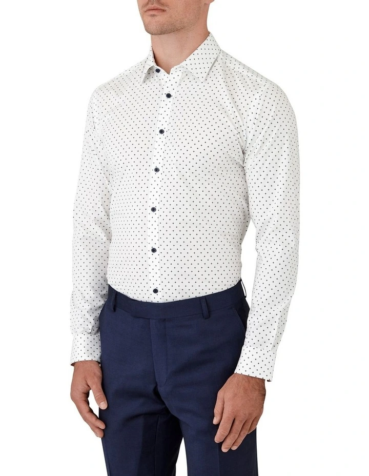 Flame Slim Fit Shirt in White image 3