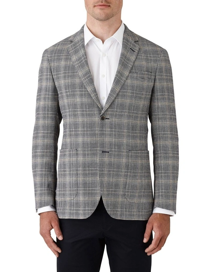 Electron Slim Fit Sports Jacket In Dark Blue image 1