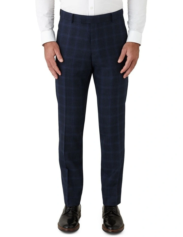 Caper Slim Fit Trousers in Blue image 1