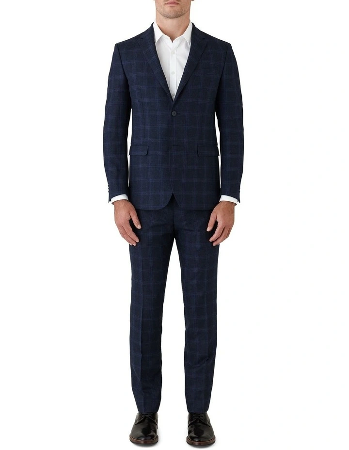 Caper Slim Fit Trousers in Blue image 5