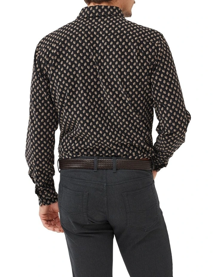 Rodd Gunn Whitmore Long Sleeve Shirts in Black MYER