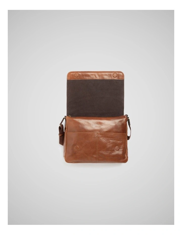 Cambridge Crossbody Satchel Bag in Cognac image 5