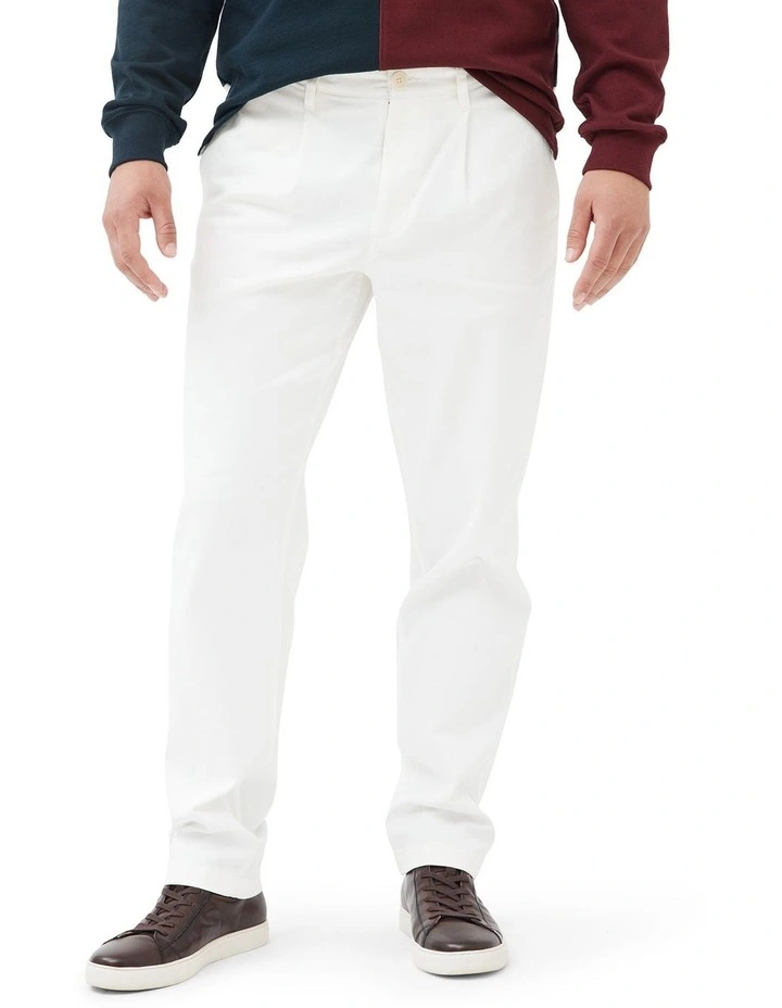 Loftus Relaxed Taper Pant in Off White image 1