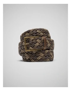 Thames Weave Belt in Coffee Multi