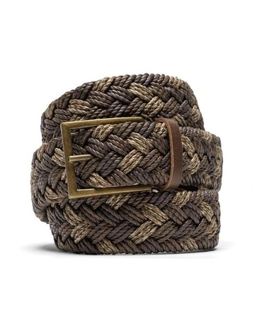 Thames Weave Belt in Coffee Multi