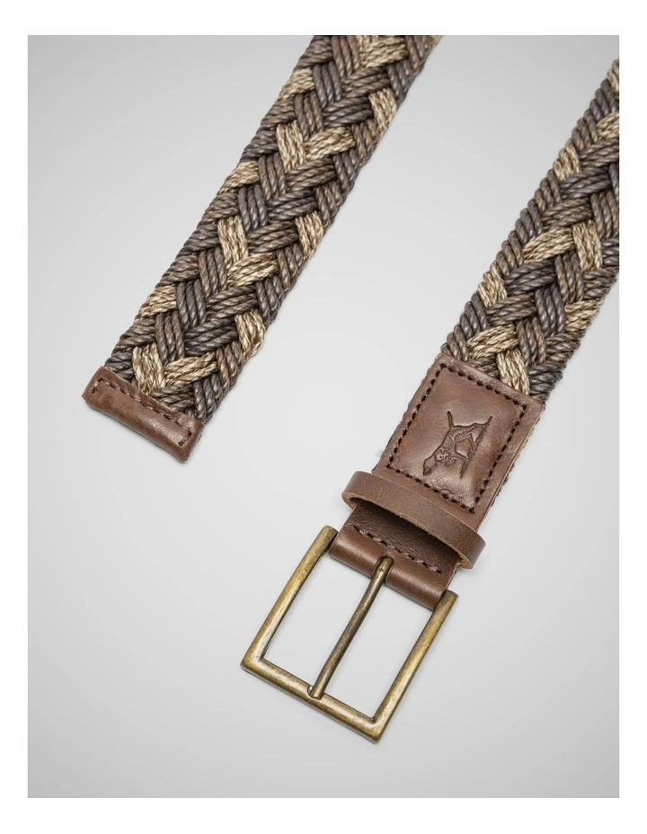 Thames Weave Belt in Coffee Multi image 2
