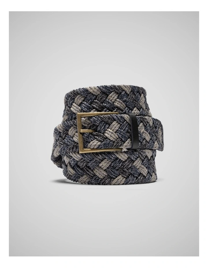 Thames Weave Belt in Denim Multi image 1