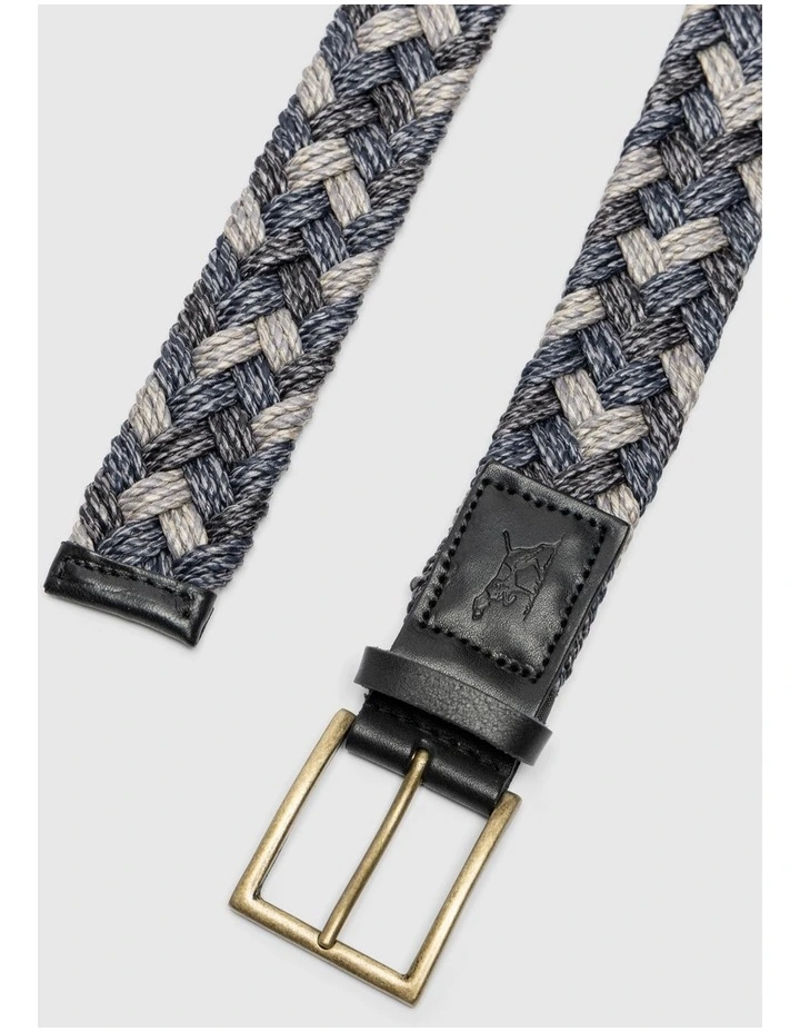 Thames Weave Belt in Denim Multi image 2