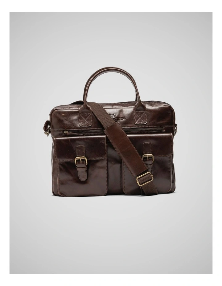 Picton Briefcase in Chocolate image 1