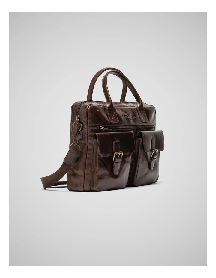 Picton Briefcase in Chocolate image 2