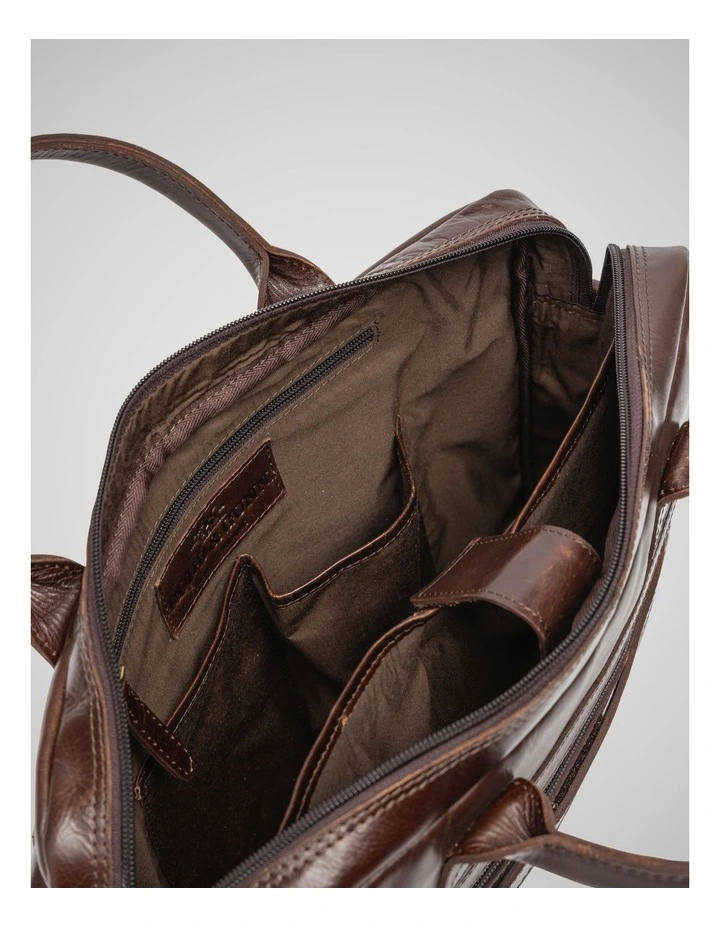 Picton Briefcase in Chocolate image 6