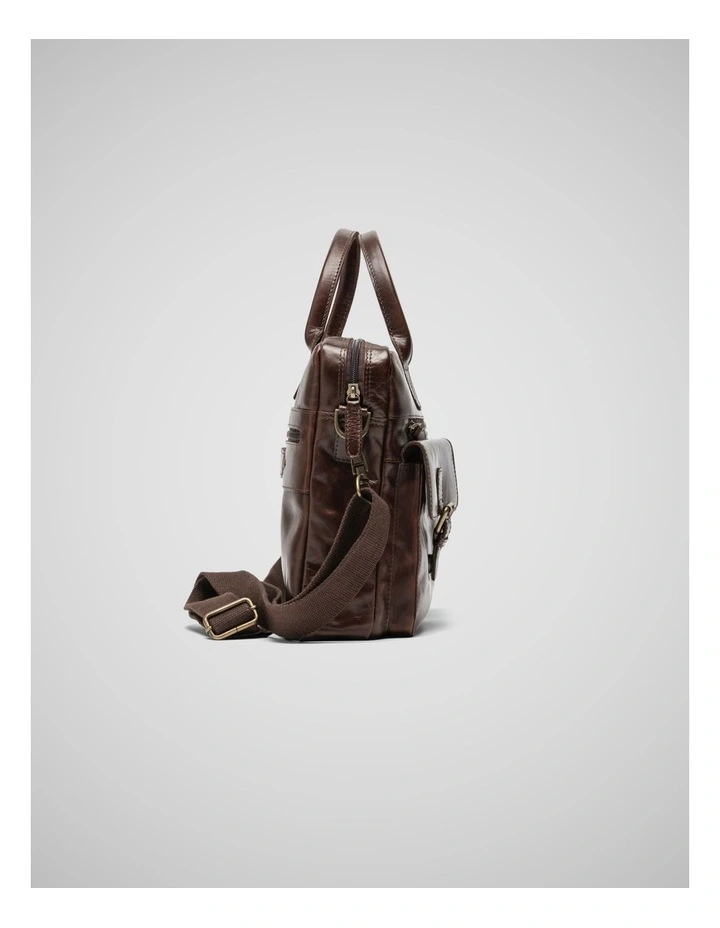 Picton Briefcase in Chocolate image 7