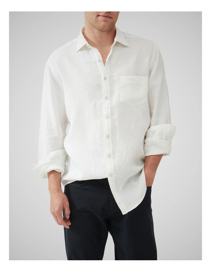 Cable Bay Long Sleeve Shirt in Snow image 1