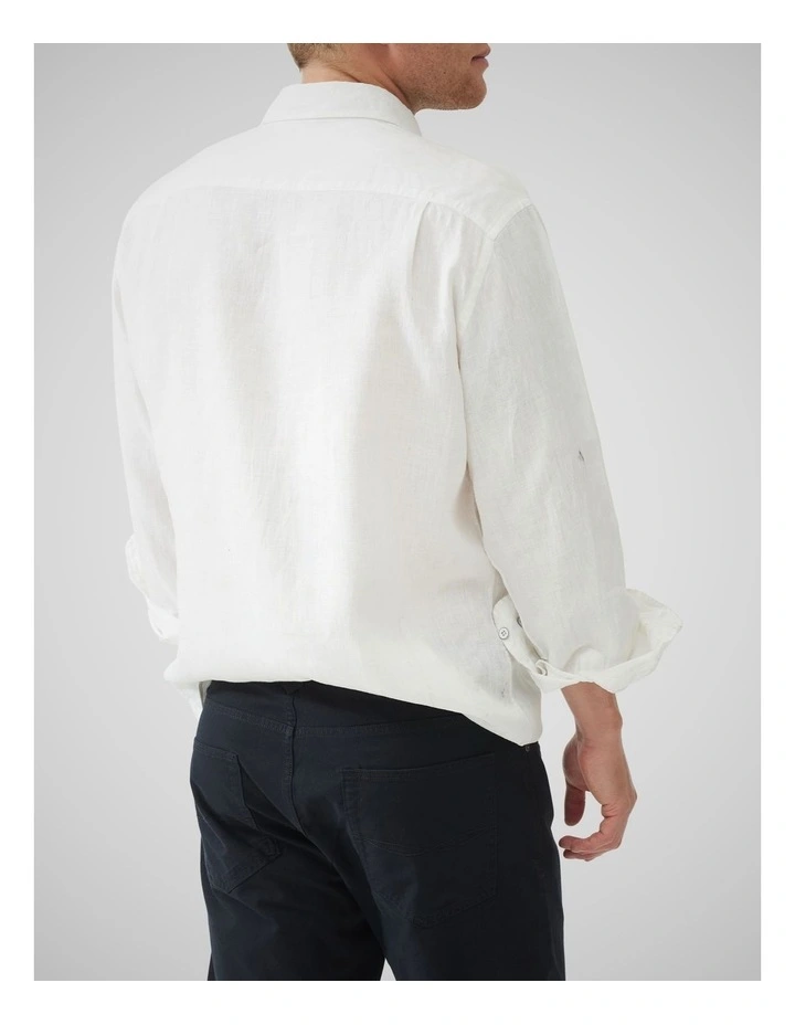 Cable Bay Long Sleeve Shirt in Snow image 3