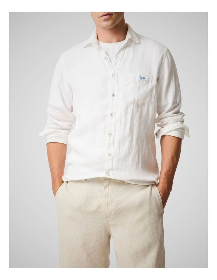 Coromandel 2 Long Sleeve Sports Fit Shirt in Snow image 1