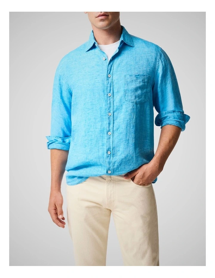 Coromandel 2 Long Sleeve Sports Fit Shirt in Cobalt image 1