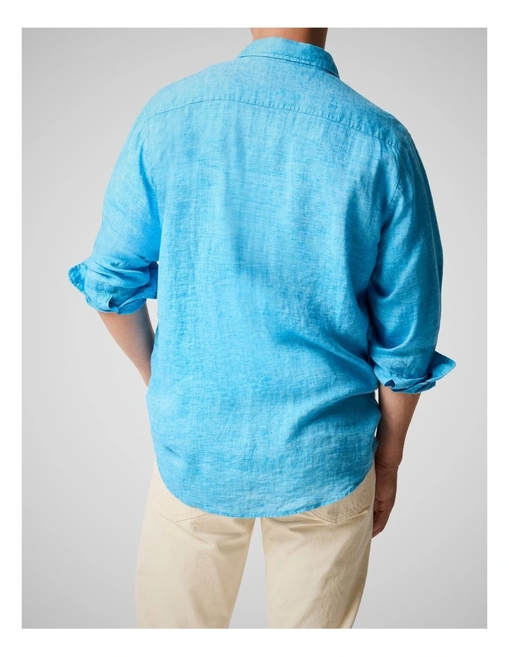 Coromandel 2 Long Sleeve Sports Fit Shirt in Cobalt image 3