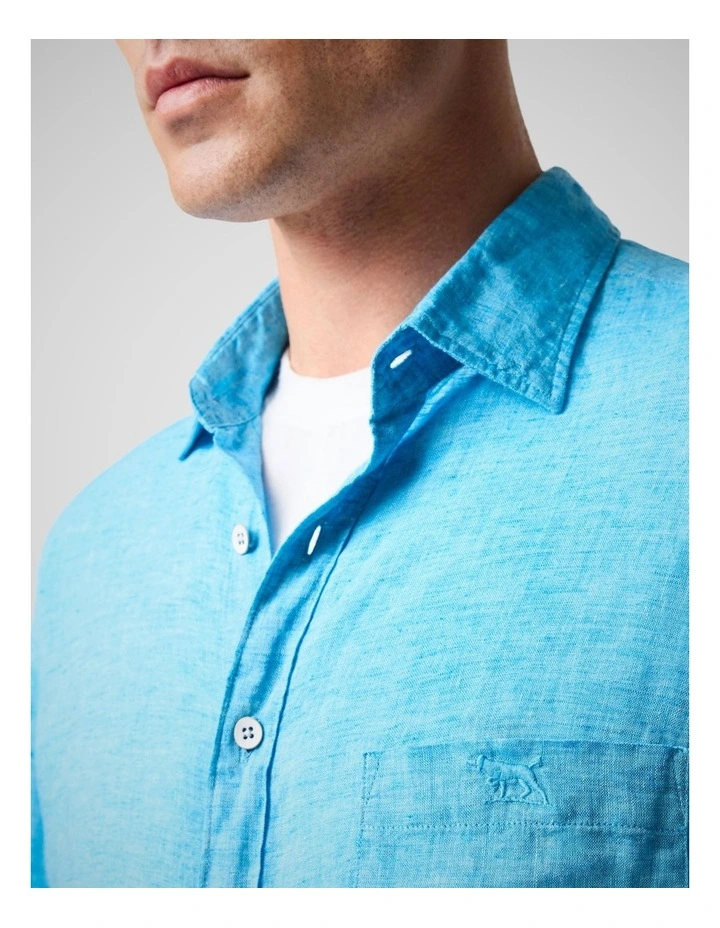 Coromandel 2 Long Sleeve Sports Fit Shirt in Cobalt image 6