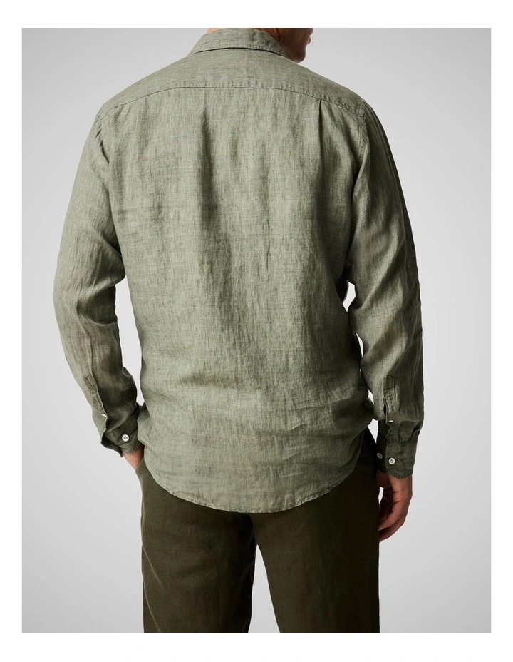 Coromandel 2 Long Sleeve Sports Fit Shirt in Kelp image 3