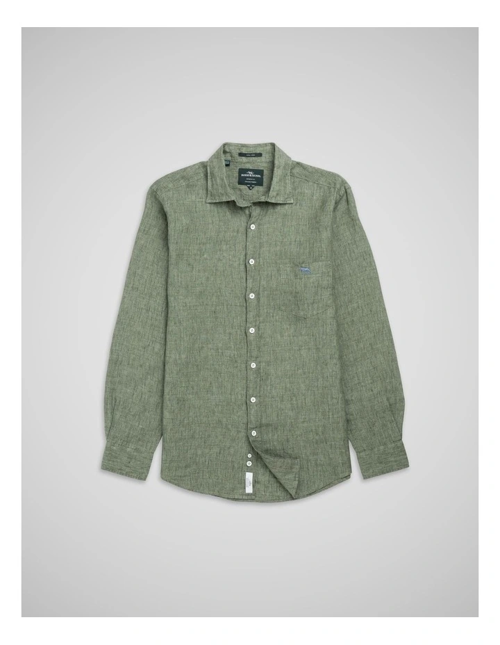 Coromandel 2 Long Sleeve Sports Fit Shirt in Kelp image 4