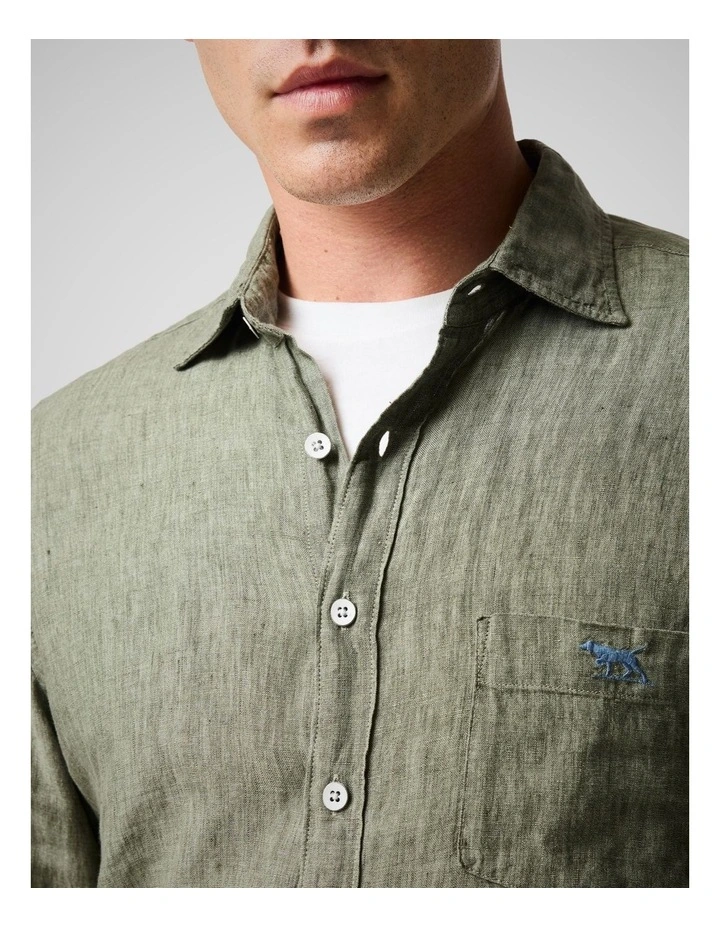 Coromandel 2 Long Sleeve Sports Fit Shirt in Kelp image 6