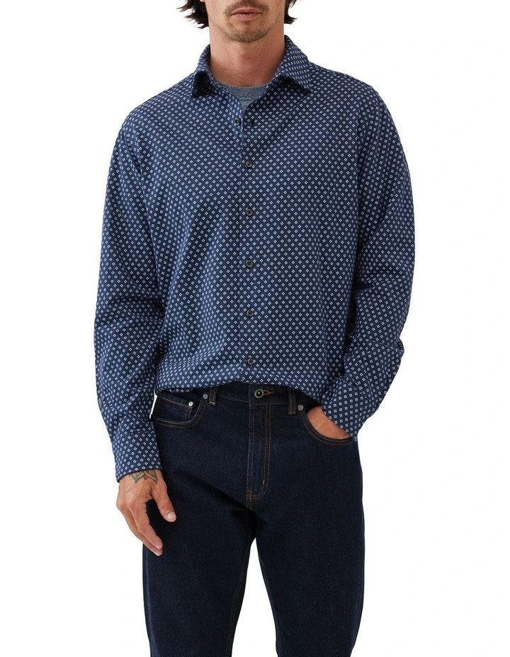 Woodend Shirt in Navy image 1