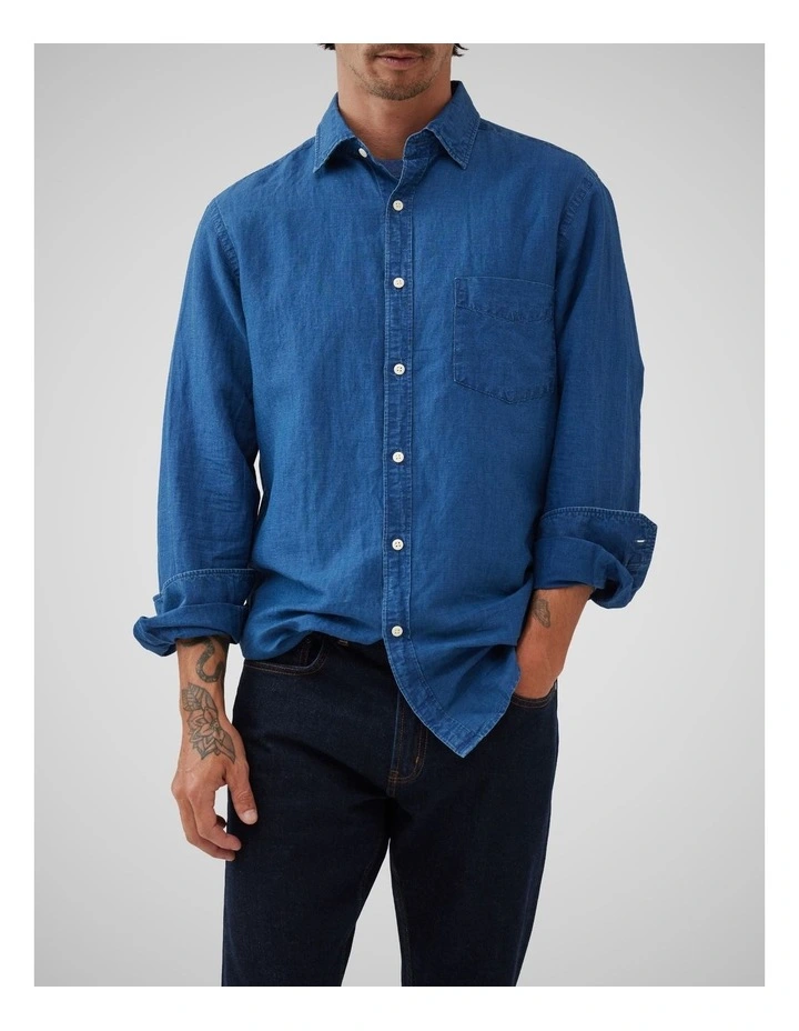 Clifton Shirt in Mid Blue image 1