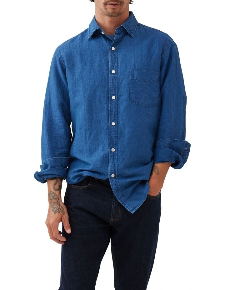 Clifton Shirt in Mid Blue image 1