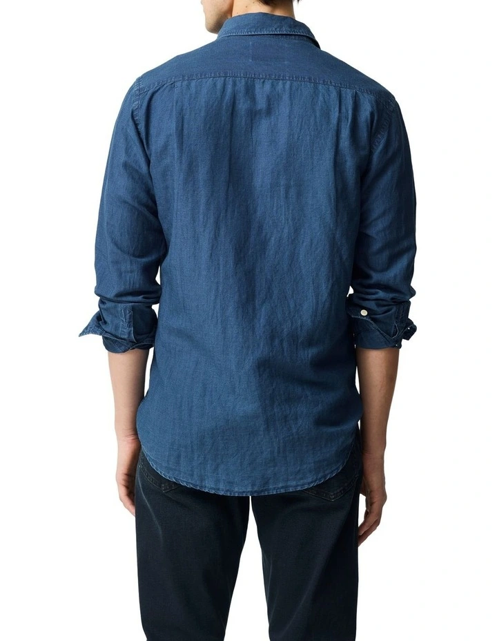Clifton Shirt in Mid Blue image 3